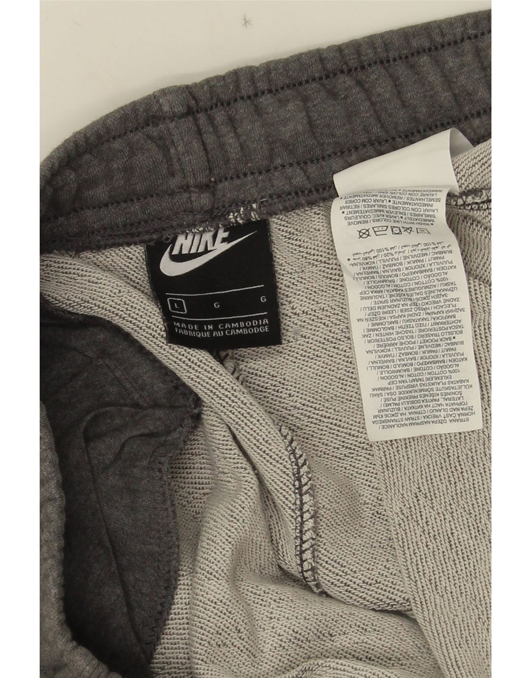 Pantaloni da tuta da uomo NIKE Joggers grandi in cotone grigio