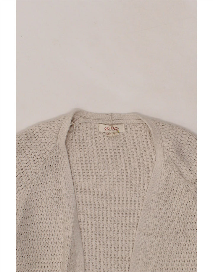FAT FACE Womens Open Cardigan Sweater UK 10 Small Grey Acrylic Vintage Fat Face and Second-Hand Fat Face from Messina Hembry 