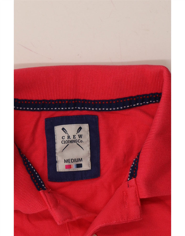 CREW CLOTHING Mens Polo Shirt Medium Pink Cotton Vintage Crew Clothing and Second-Hand Crew Clothing from Messina Hembry 