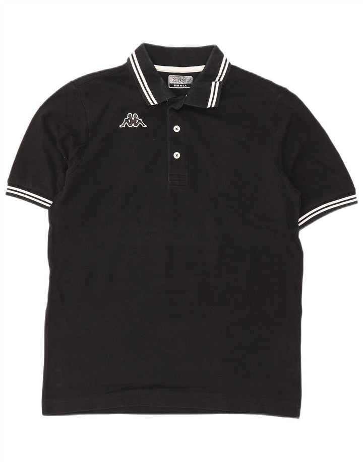 KAPPA Mens Polo Shirt Small Black Cotton