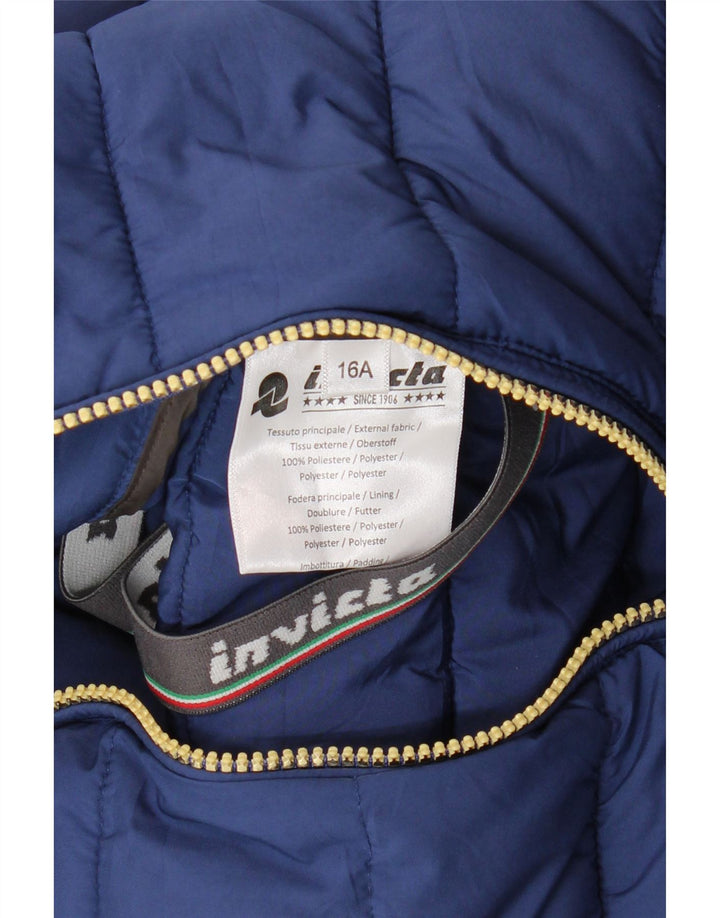 Giacca imbottita con cappuccio per ragazze Invicta 15-16 anni in poliestere blu navy