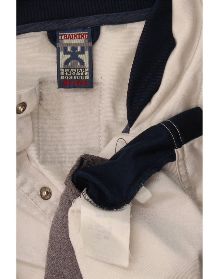 Giacca da tuta da uomo LOTTO UK 44/46 2XL Poliestere color block bianco