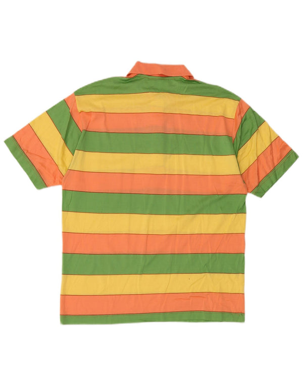 Polo Vintage da Donna IT 46 Large in Cotone a Righe Verdi