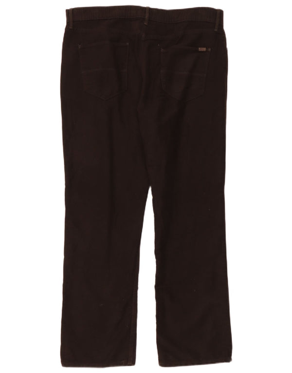 Jeans dritti vestibilità regolare da uomo Marks & Spencer W36 L29 cotone marrone