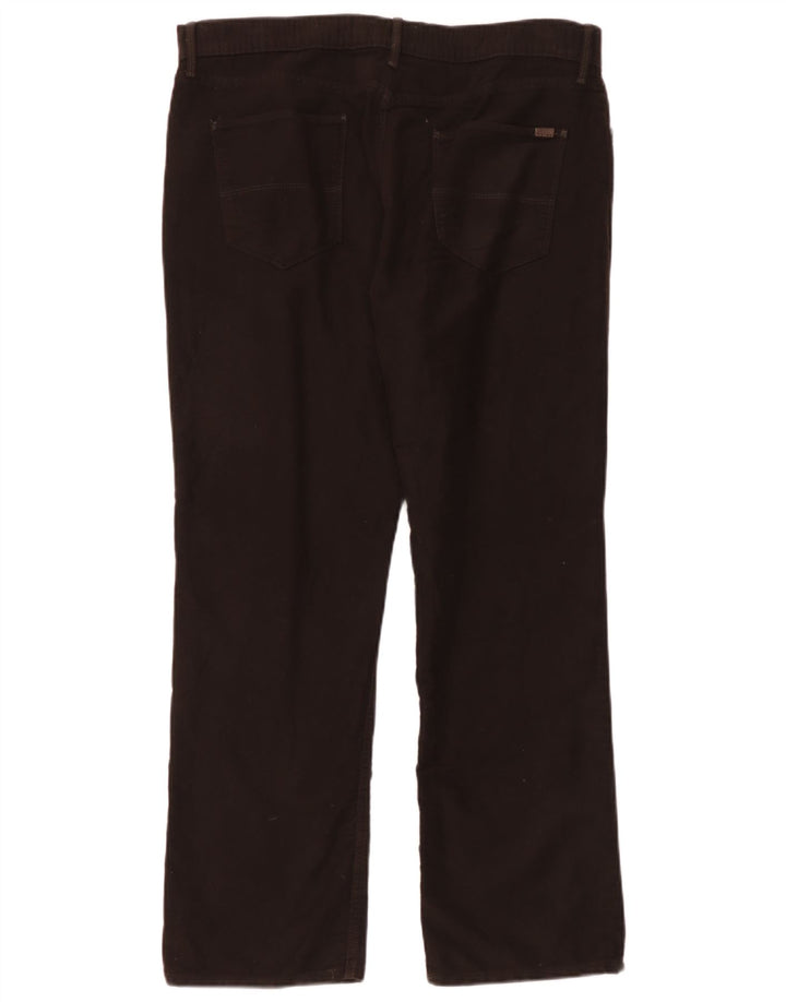 Jeans dritti vestibilità regolare da uomo Marks & Spencer W36 L29 cotone marrone