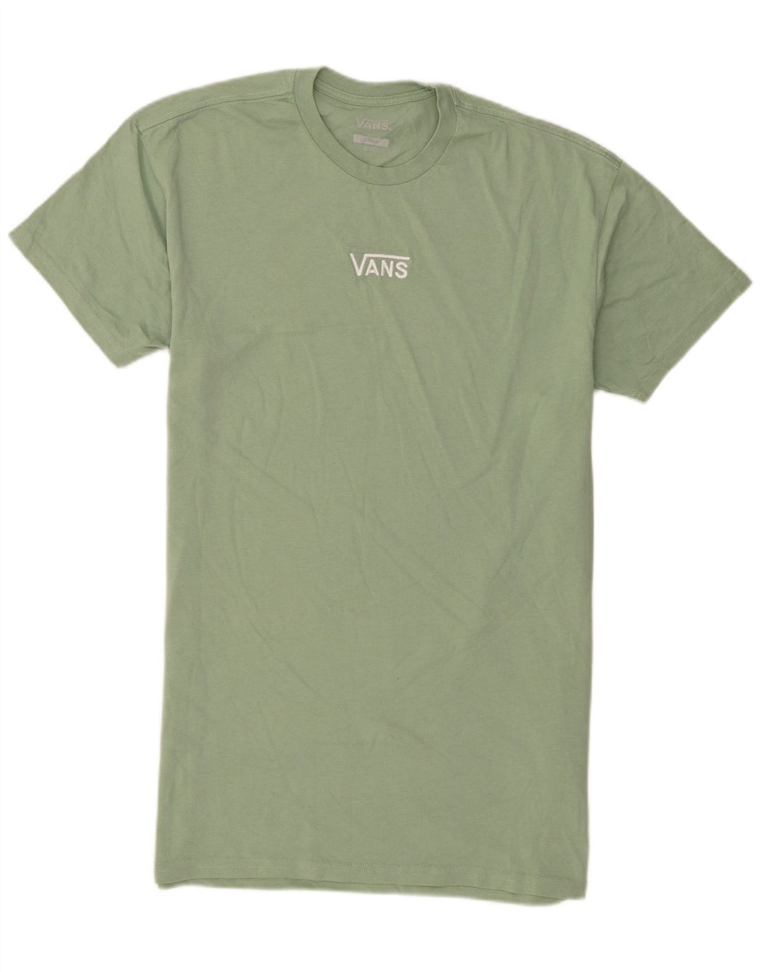 T-shirt alta da uomo a maniche corte Vans Small in cotone verde
