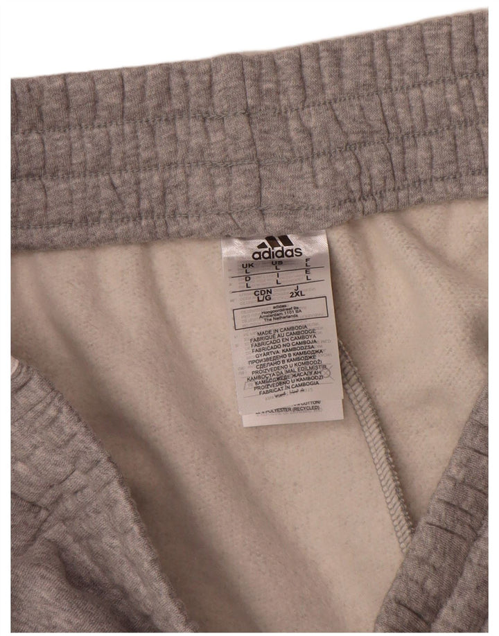 Pantaloni da tuta da uomo Adidas Joggers grandi in cotone grigio