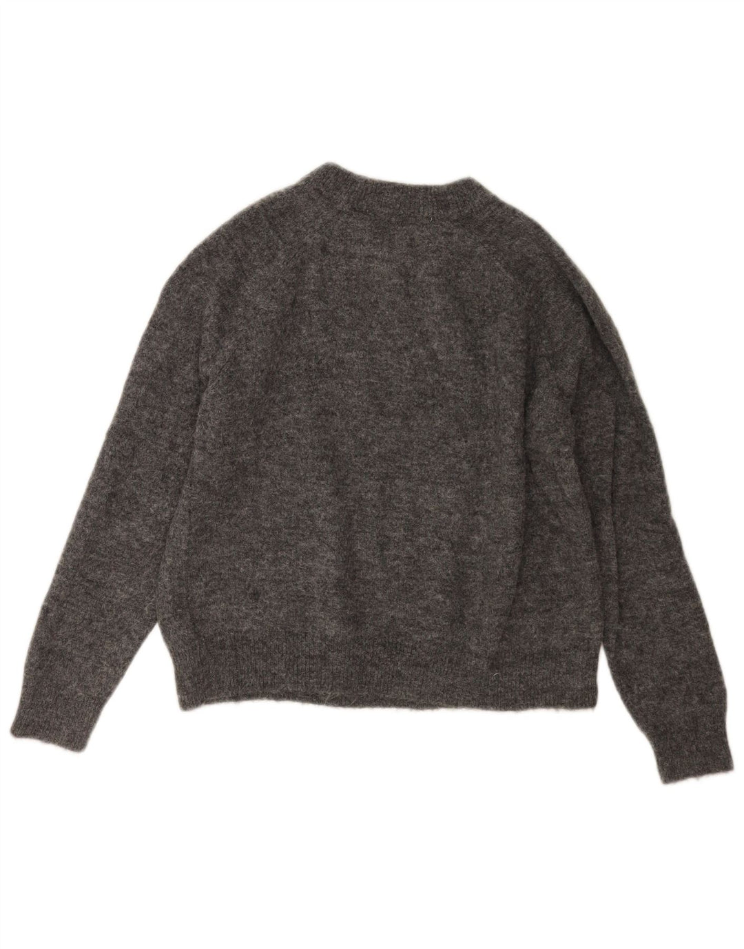 Maglione maglione oversize con scollo a barca da donna Zara UK 10 piccolo nylon grigio