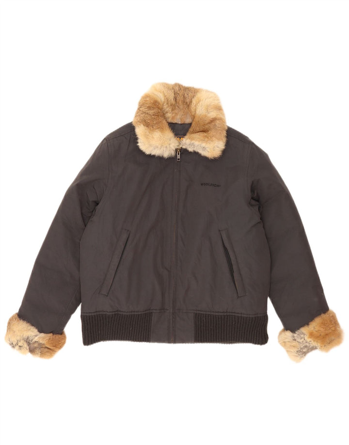 Giacca imbottita da donna Woolrich UK 14 nylon color block medio nero