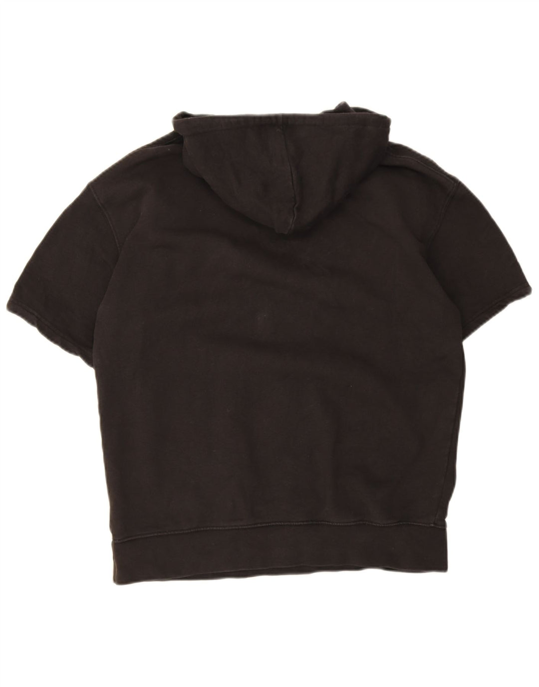Maglione con cappuccio a maniche corte da uomo Zara in cotone nero medio