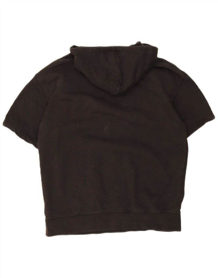 Maglione con cappuccio a maniche corte da uomo Zara in cotone nero medio