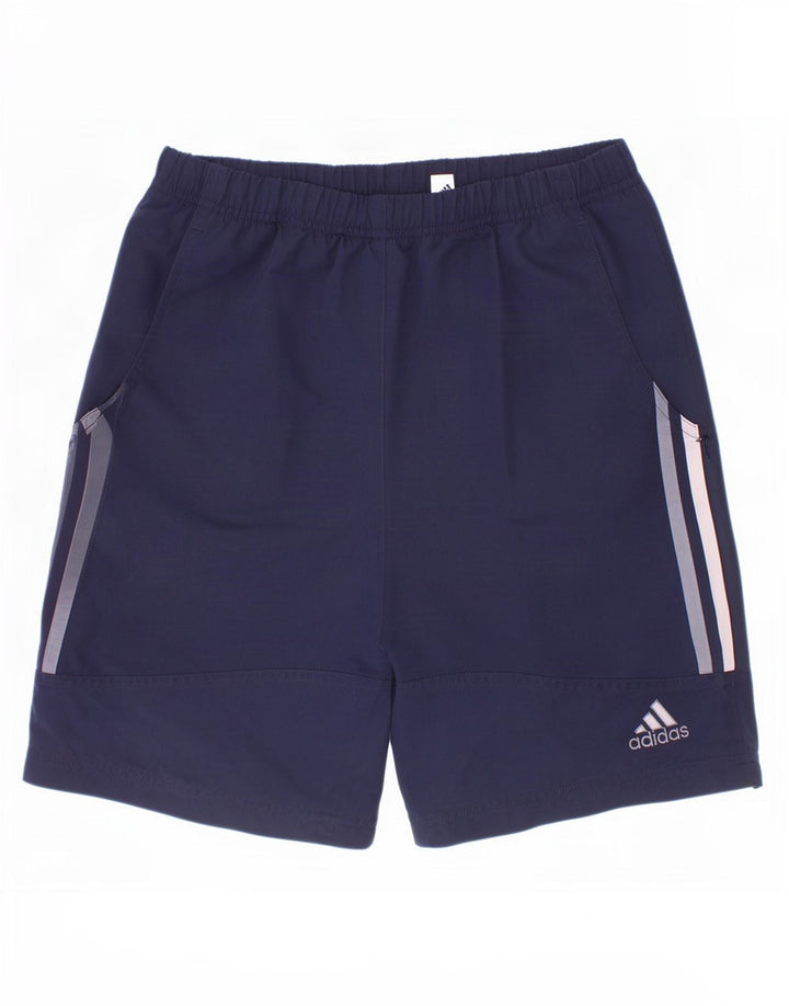 Pantaloncini sportivi Adidas da ragazzo 11-12 anni in poliestere blu navy