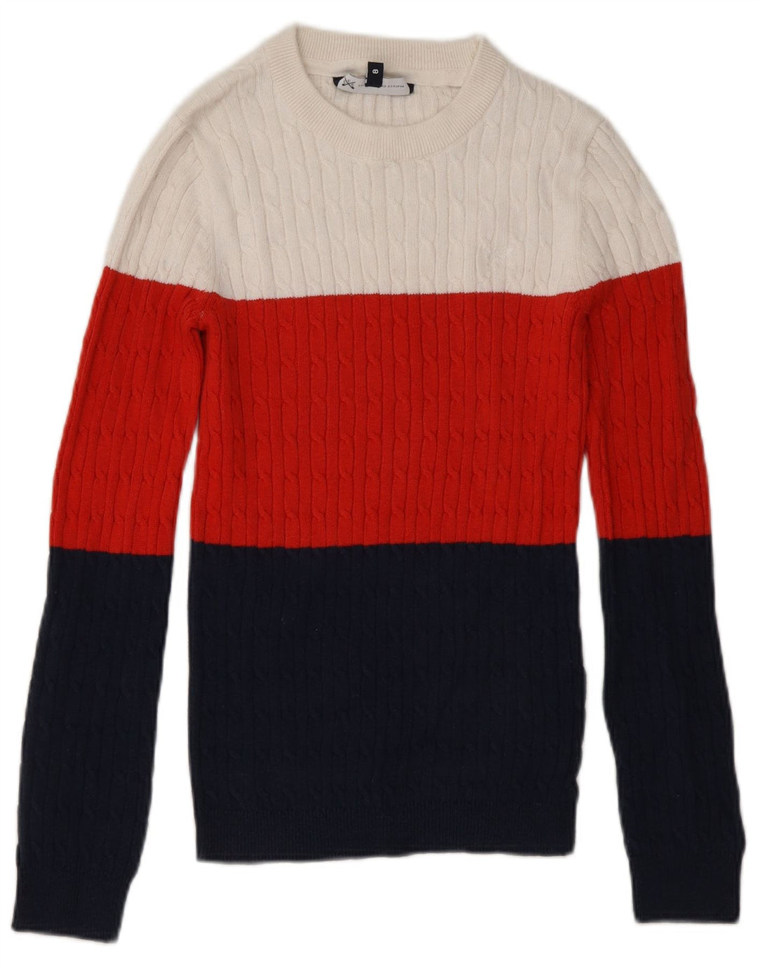 Crew Clothing Maglione maglione girocollo da donna UK 8 piccolo multicolore