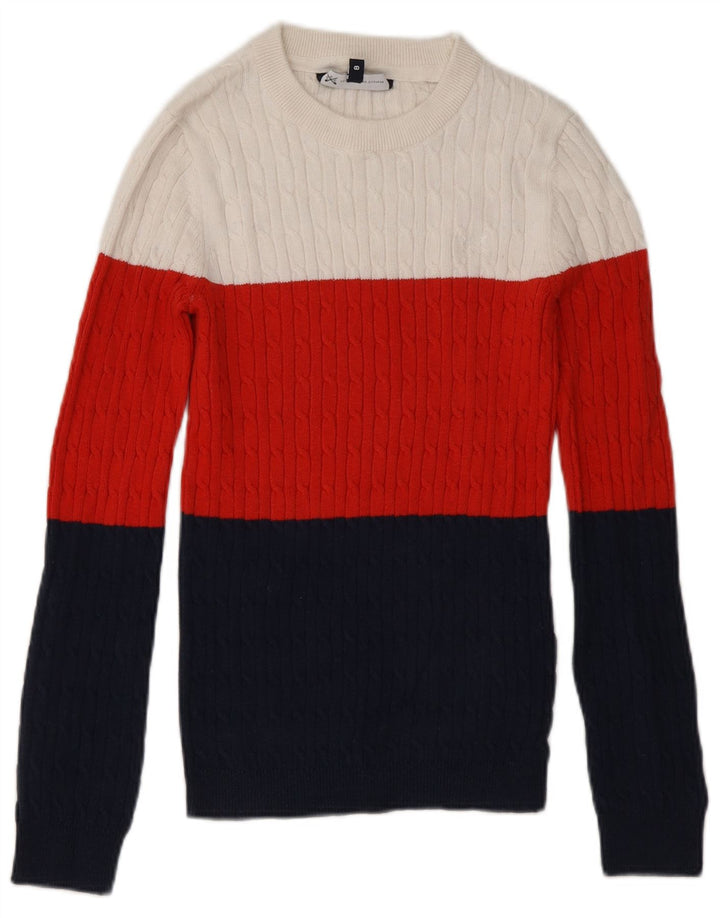 Crew Clothing Maglione maglione girocollo da donna UK 8 piccolo multicolore