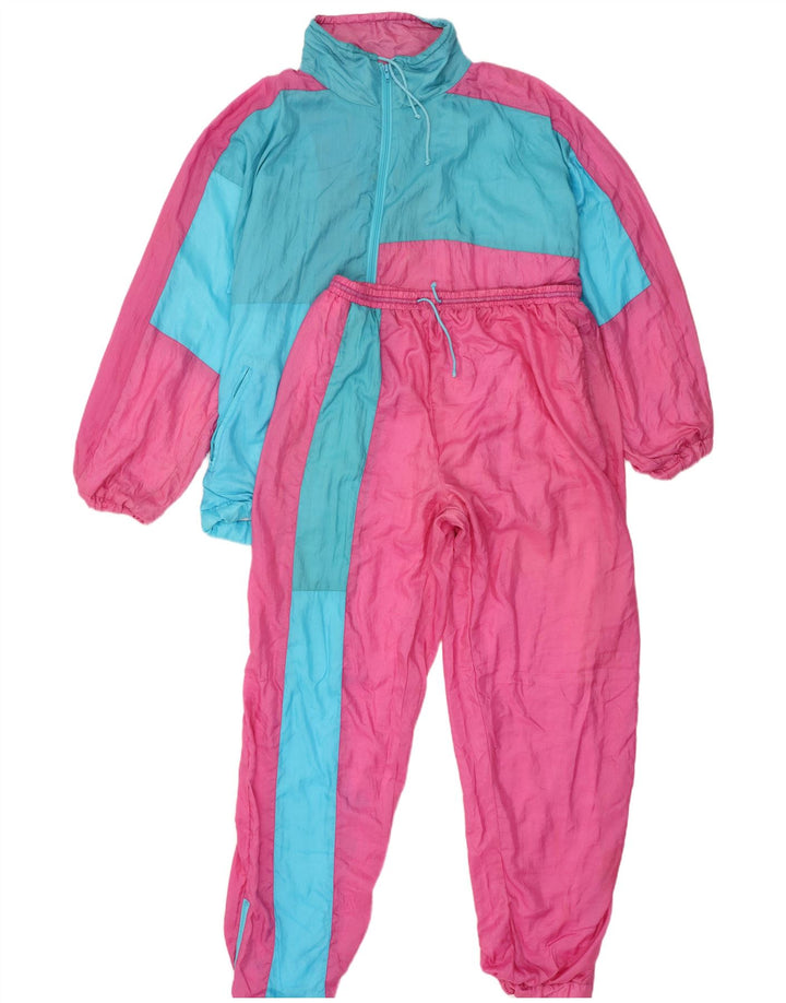 Tuta intera da uomo Nortons XL rosa color block in poliammide