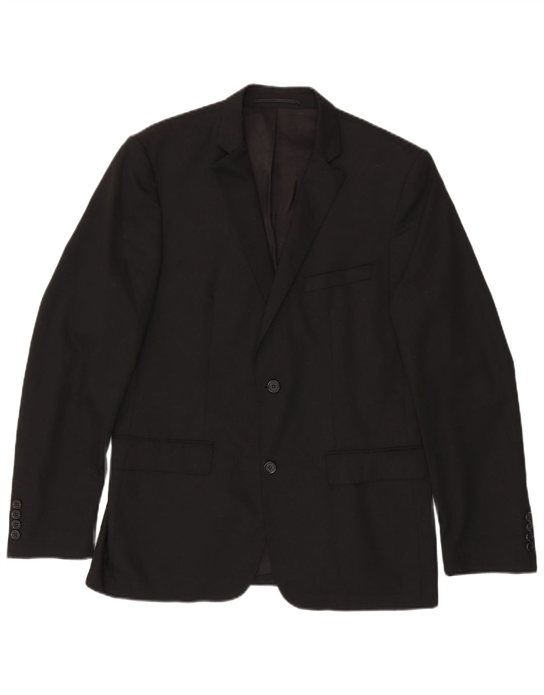 ZARA Giacca Blazer a 2 Bottoni da Uomo EU 50 Medio Nero Poliestere
