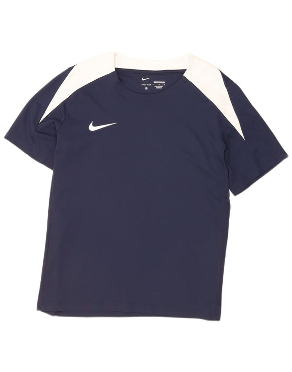 T-shirt Nike da uomo Dri Fit Slim Top Large in poliestere color block blu navy