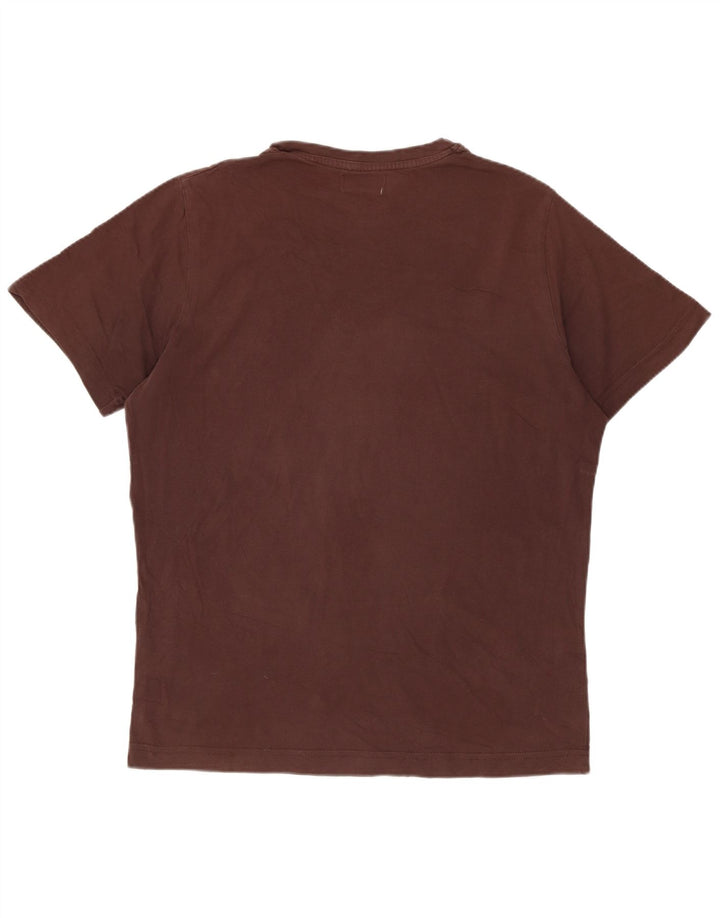 T-shirt grafica da uomo Kappa Top in cotone marrone medio