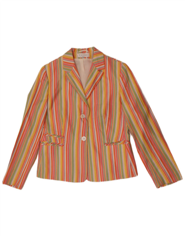 Giacca blazer da donna a 2 bottoni Clement EU 40 a righe multicolori medie