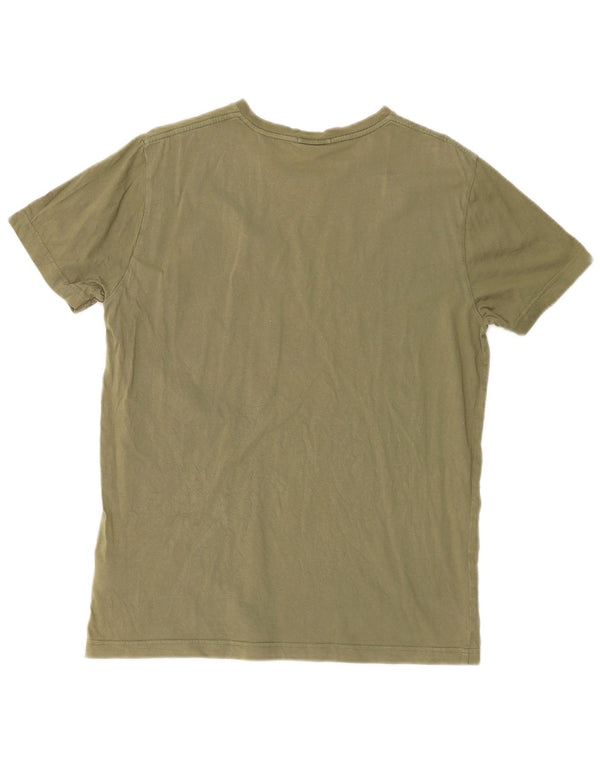 Gant T-shirt regolare da uomo Top in cotone kaki medio