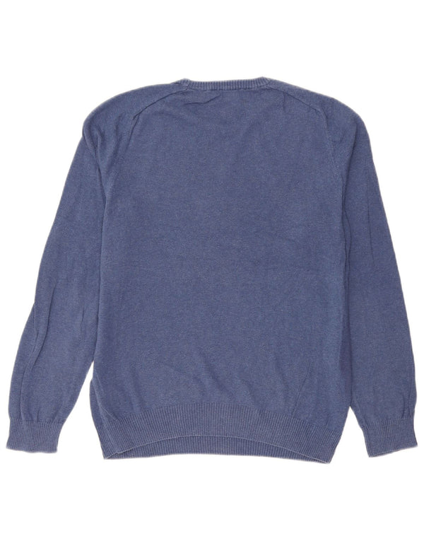 Maglione da uomo girocollo Penguin in cotone blu medio