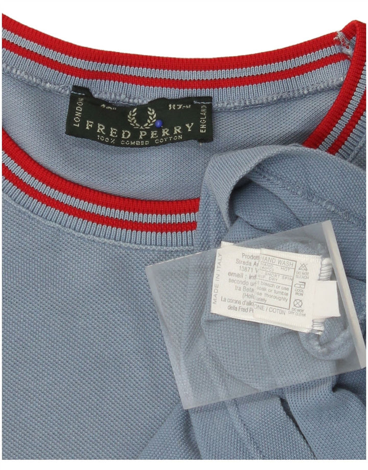 FRED PERRY T-shirt da uomo Top grande in cotone blu