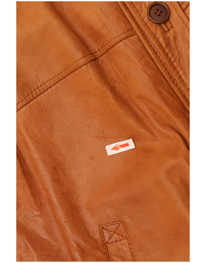 Giacca in pelle vintage da uomo IT 52 XL in pelle marrone