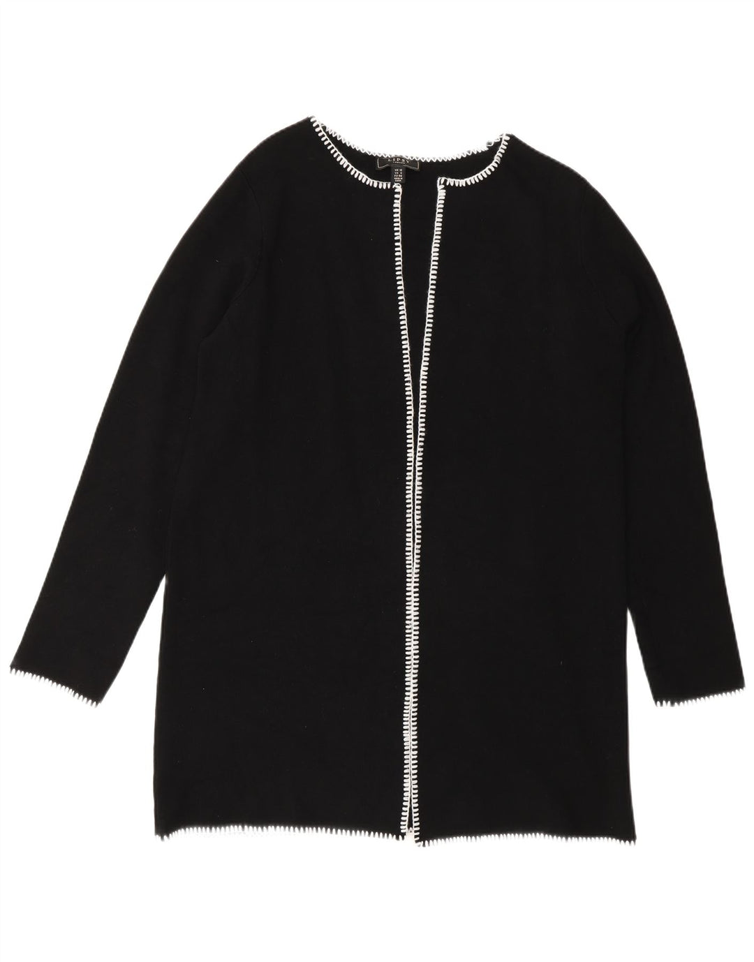 Maglione cardigan aperto lungo da donna Lipsy UK 12 Viscosa nera media