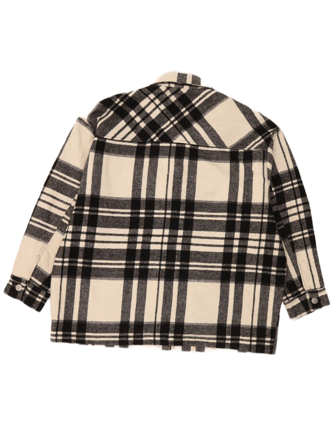 Giacca utility oversize da donna Zara UK 14 poliestere medio nero a quadri