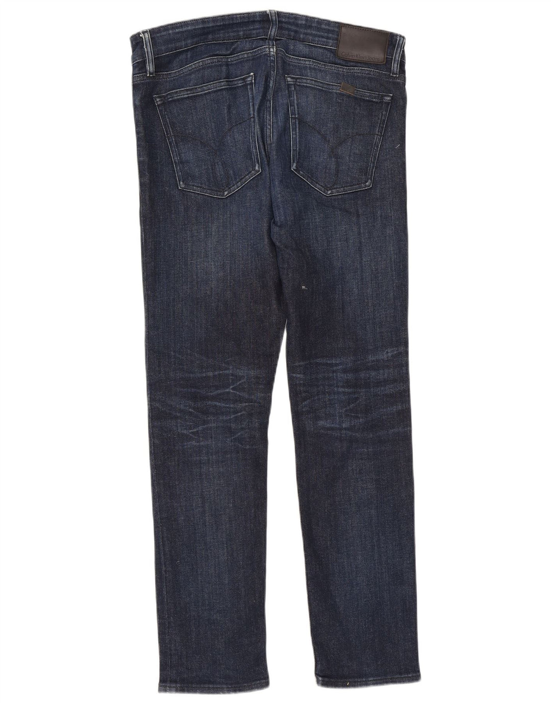 Jeans slim da uomo Calvin Klein W33 L32 cotone blu navy
