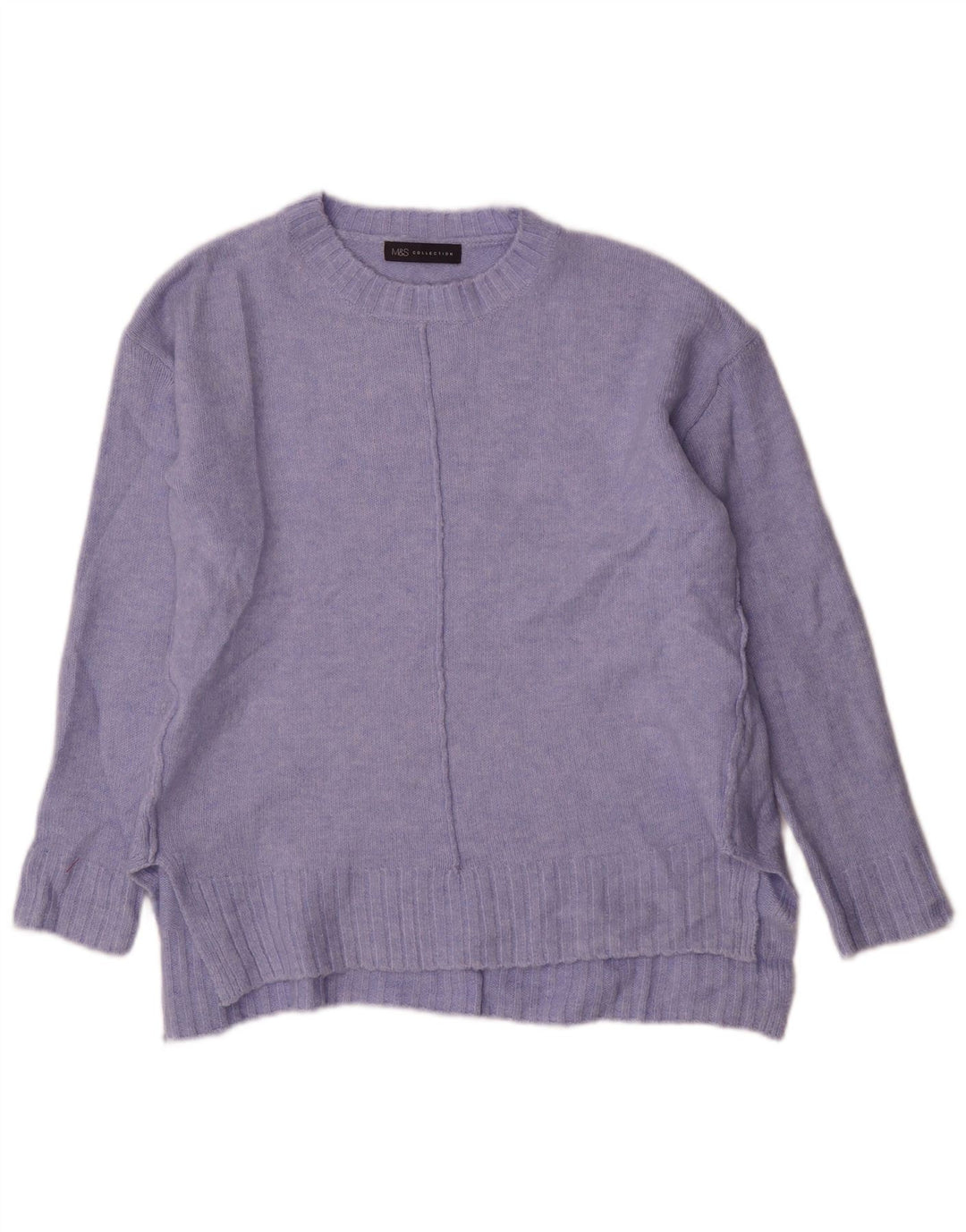 Maglione maglione girocollo da donna Marks & Spencer UK 14 Acrilico blu medio