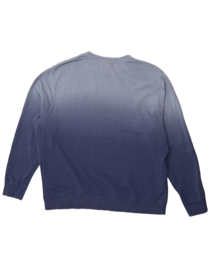 NIKE Felpa da uomo Maglione XL Blu Colourblock in cotone