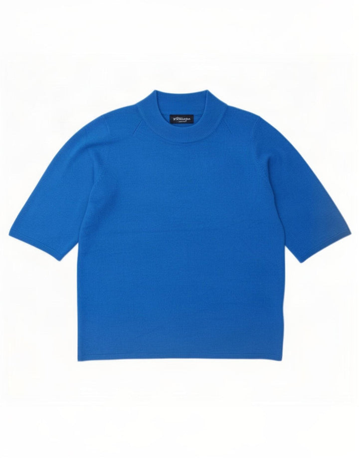 Maglione maglione a collo alto da donna Marks & Spencer UK 14 Blu medio