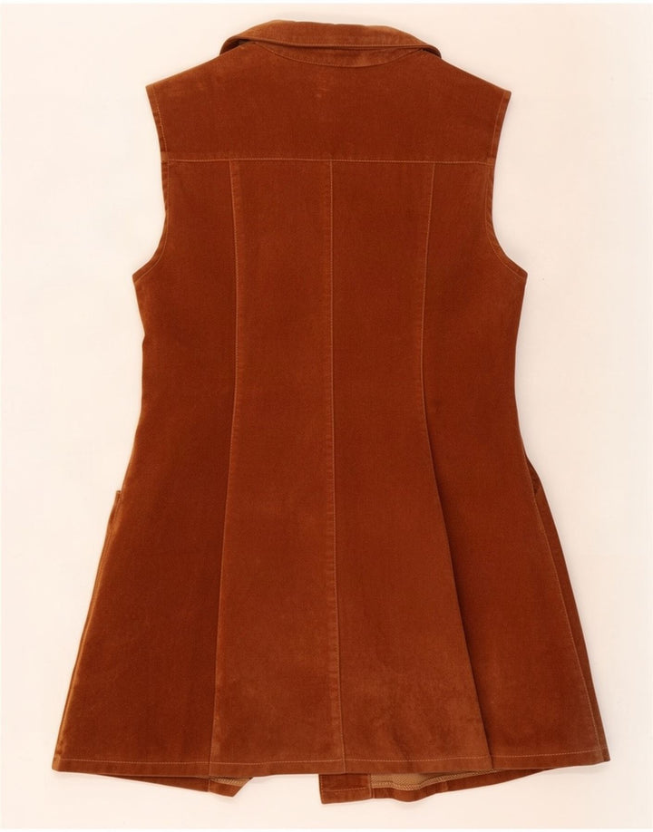 Gilet da donna in pelle scamosciata Avant UK 12 Marrone medio