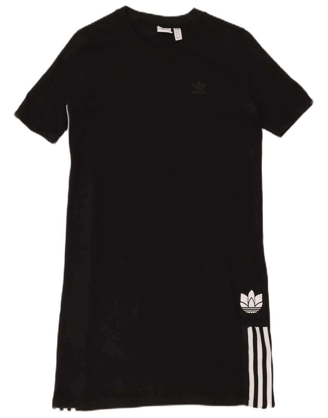 Abito T-shirt da donna ADIDAS UK 6 XS cotone nero
