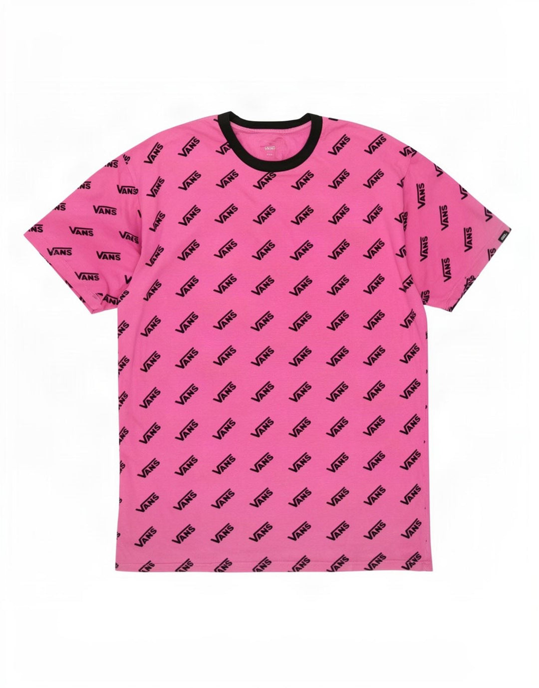 T-shirt grafica da uomo Vans grande in cotone rosa