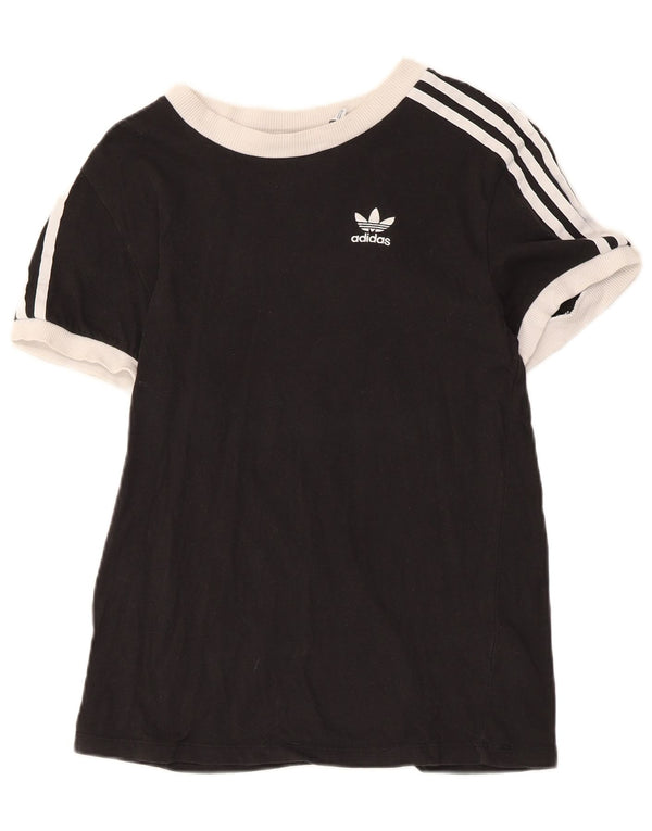 T-shirt da donna Adidas Top UK 6 XS colore nero in cotone colorblock