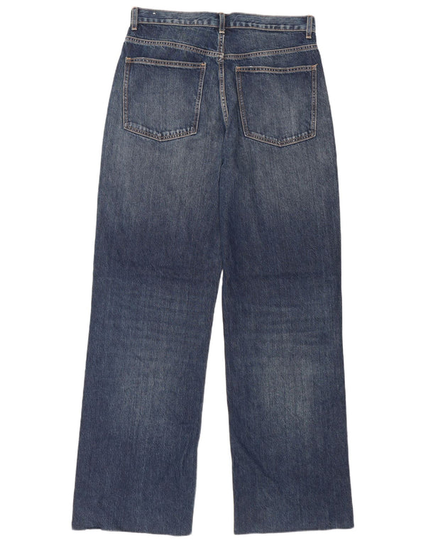 Zara Womens High Rise Straight Jeans EU 44 XL W34 L34 Blue Cotton