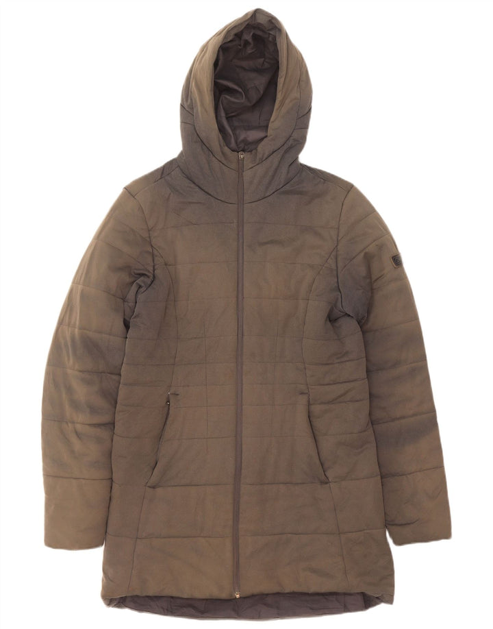 Cappotto imbottito con cappuccio da donna Berghaus UK 14 grande poliestere grigio