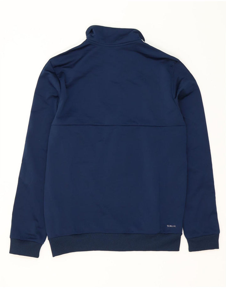 Giacca superiore della tuta ADIDAS da ragazzo Climalite 13-14 anni in poliestere blu navy