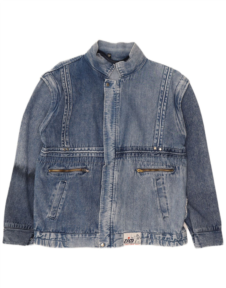 Giacca di jeans vintage da uomo IT 48 blu medio