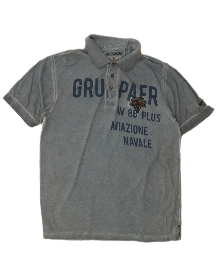 Polo grafica da uomo Aviazione Navale XL Blu
