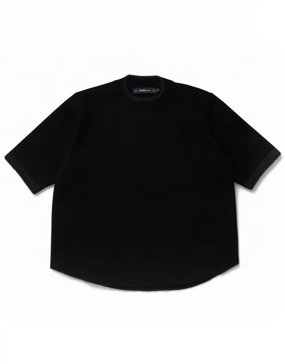 Top corto a maniche corte da donna Zara UK 10 piccolo nero
