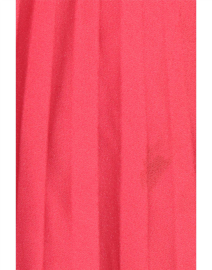 Abito lungo senza maniche vintage da donna UK 12 rosa medio
