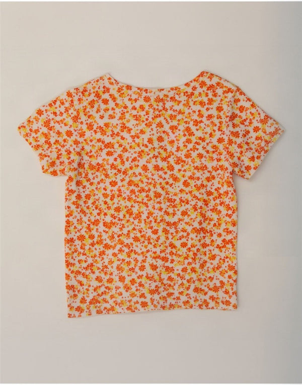 Gap T-shirt da donna Top UK 14 Large White Floral Cotton