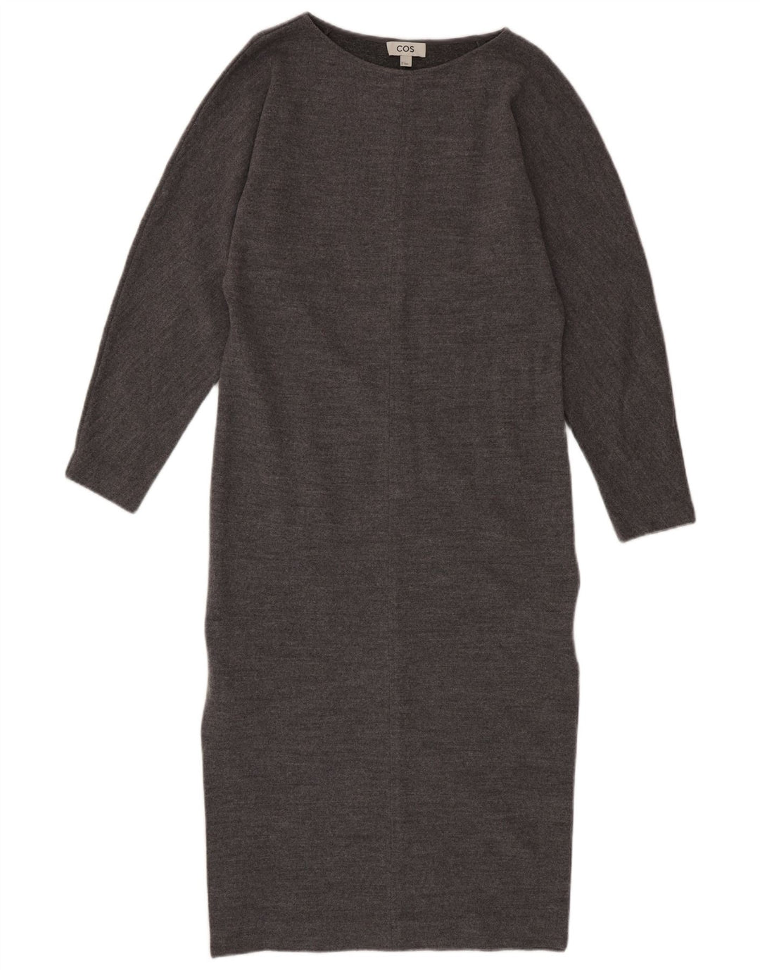 Abito maglione a maniche lunghe da donna Cos UK 10 piccolo in lana grigia