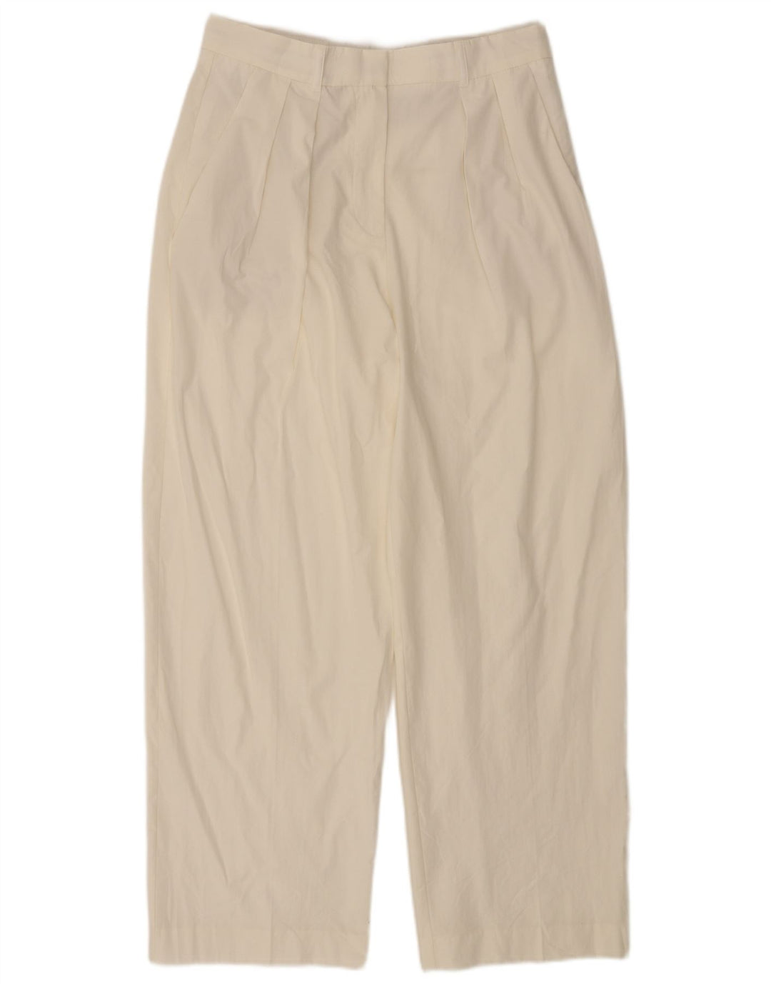 Pantaloni chino con pegging da donna Zara medi W28 L29 Lyocell bianco