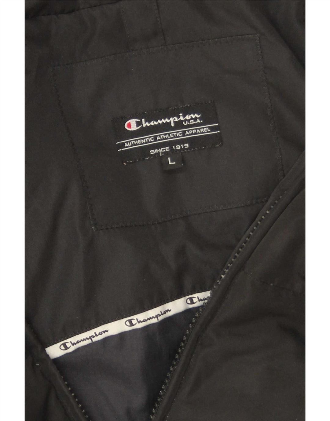 Giacca imbottita con cappuccio da donna Champion UK 16 grande nera