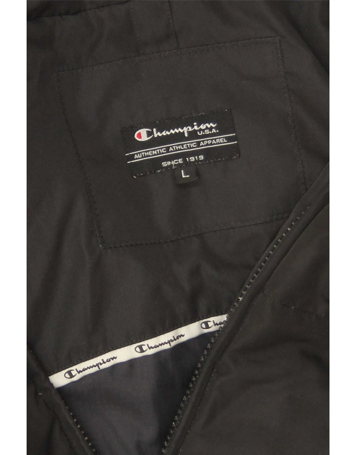 Giacca imbottita con cappuccio da donna Champion UK 16 grande nera