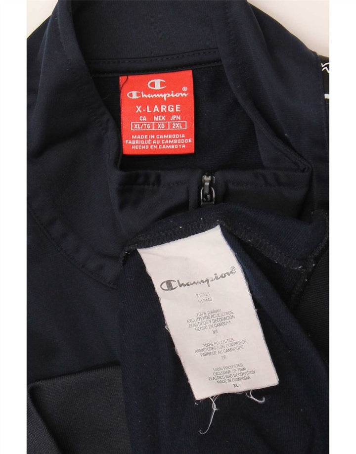 Giacca da tuta grafica da uomo Champion XL in poliestere blu navy